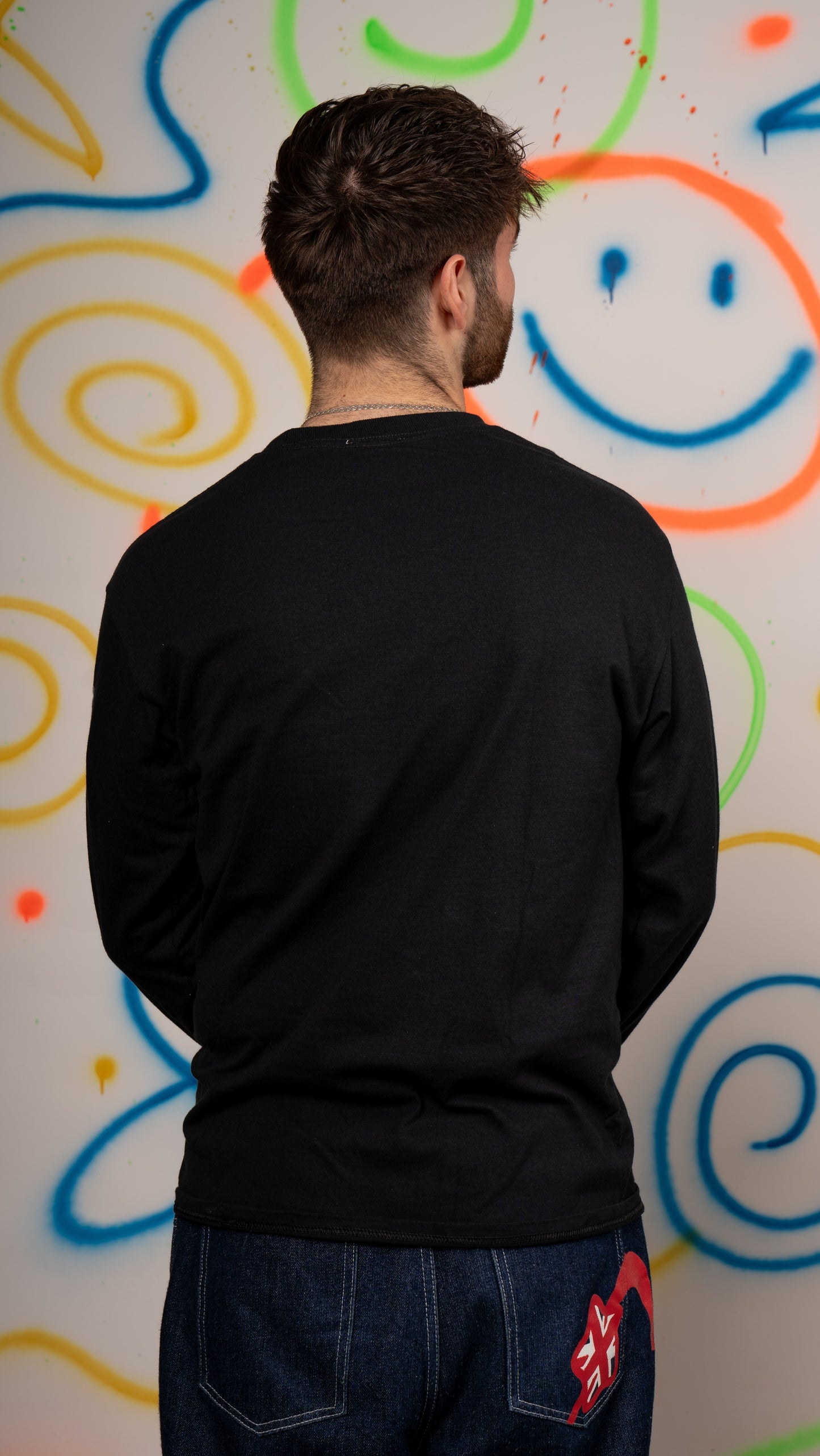 Qravers T-shirt met lange mouwen, zwart