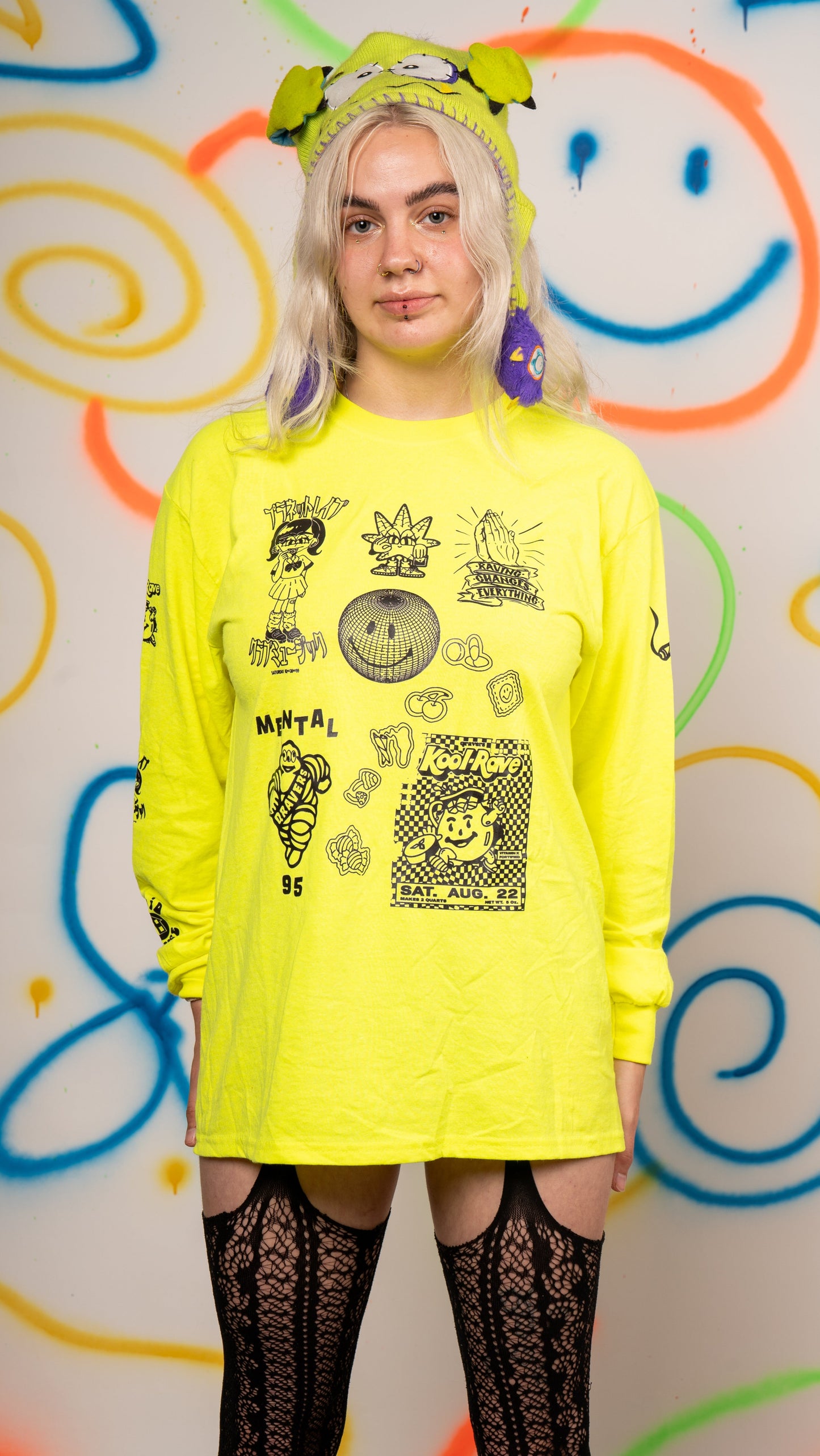 Qravers T-shirt met lange mouwen, wit