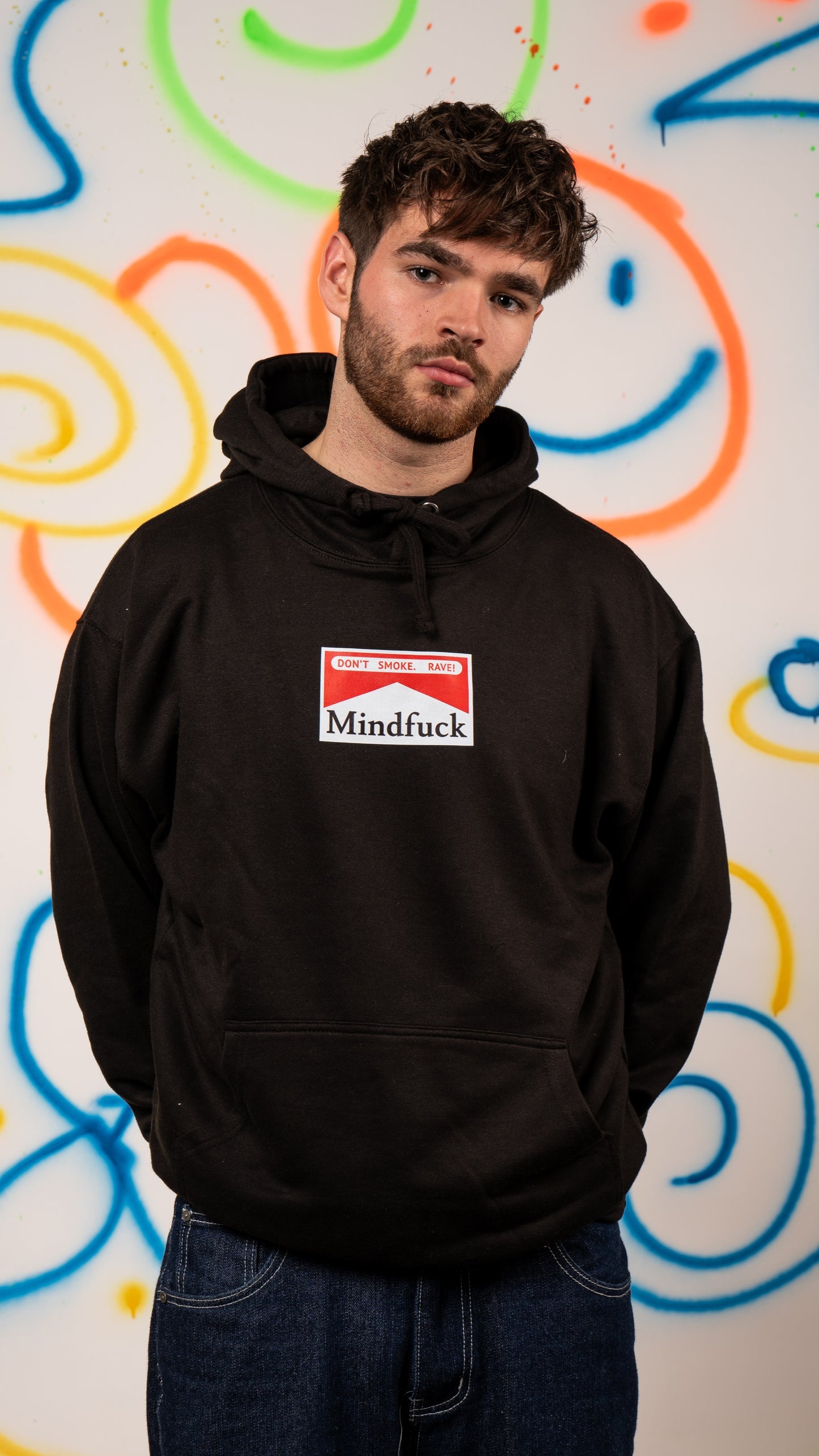 Mindfuck Voor- en Achterkant Hoody Zwart