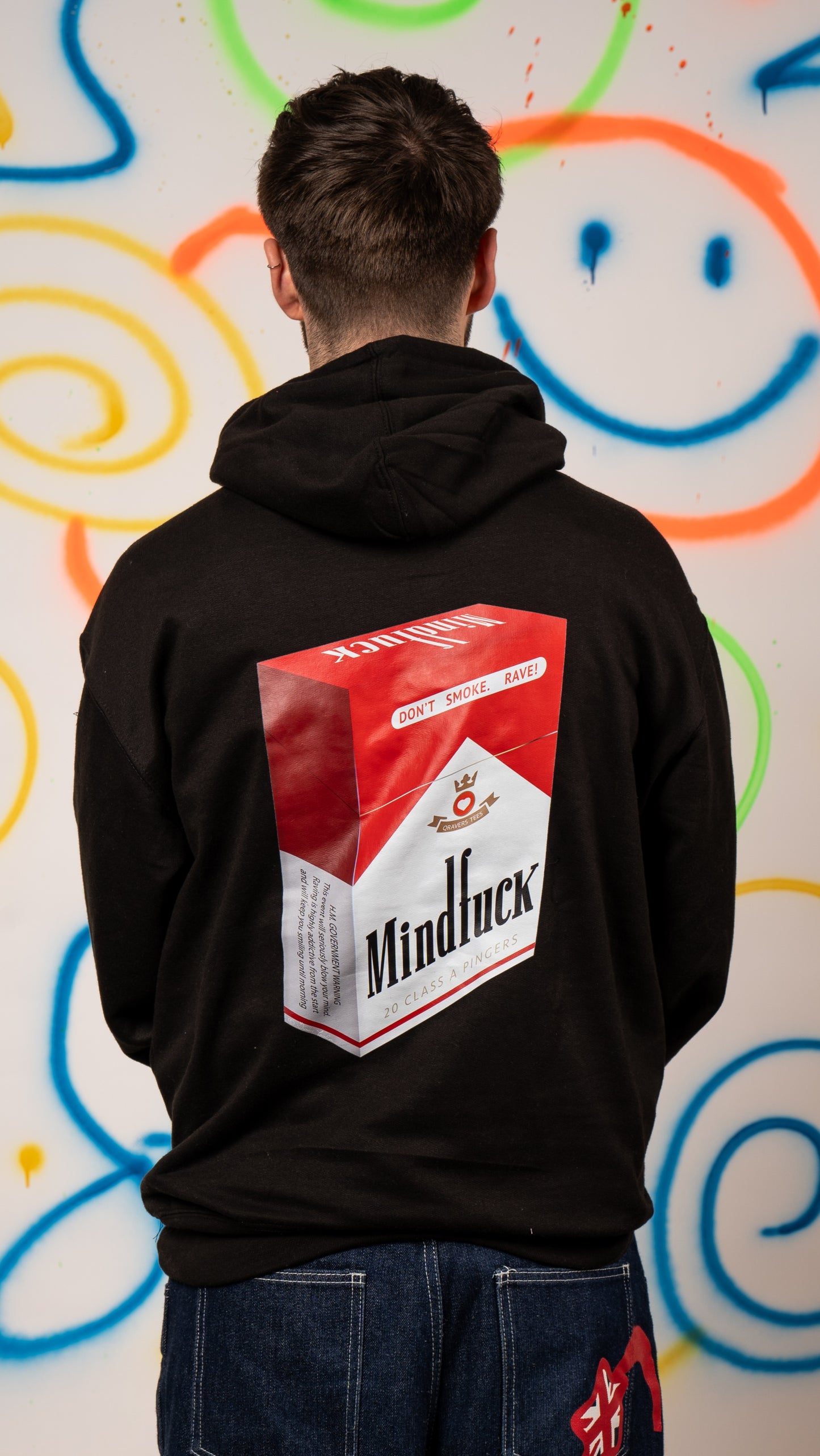 Mindfuck Voor- en Achterkant Hoody Zwart