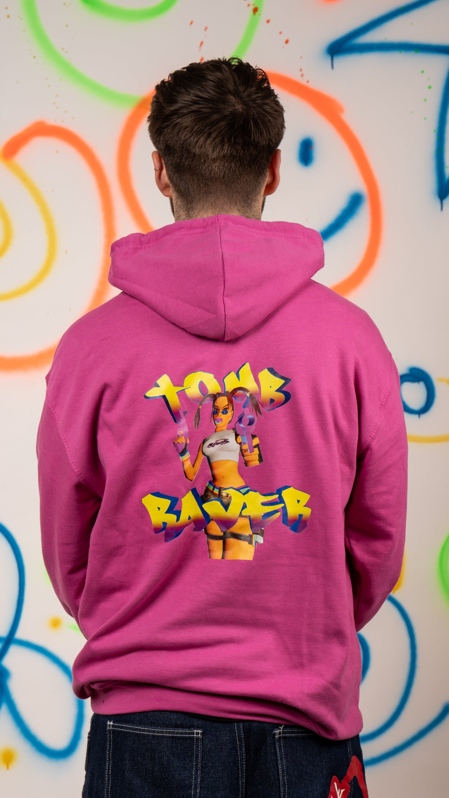 Tomb Raver 3D Front & Back Print Hoody Purple