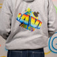 Rave World 3D Front & Back Print Hoody Grey