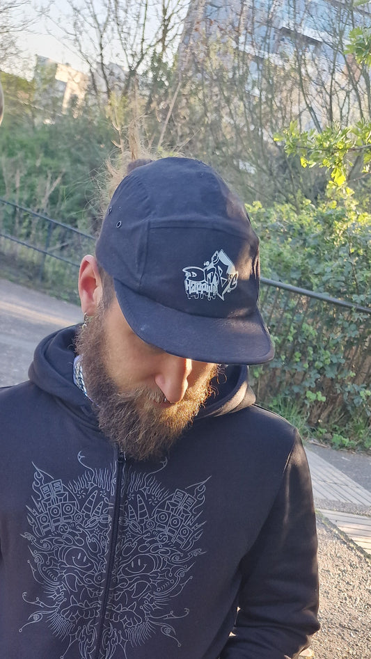 DnB Happy graffiti 5-panel cap Black