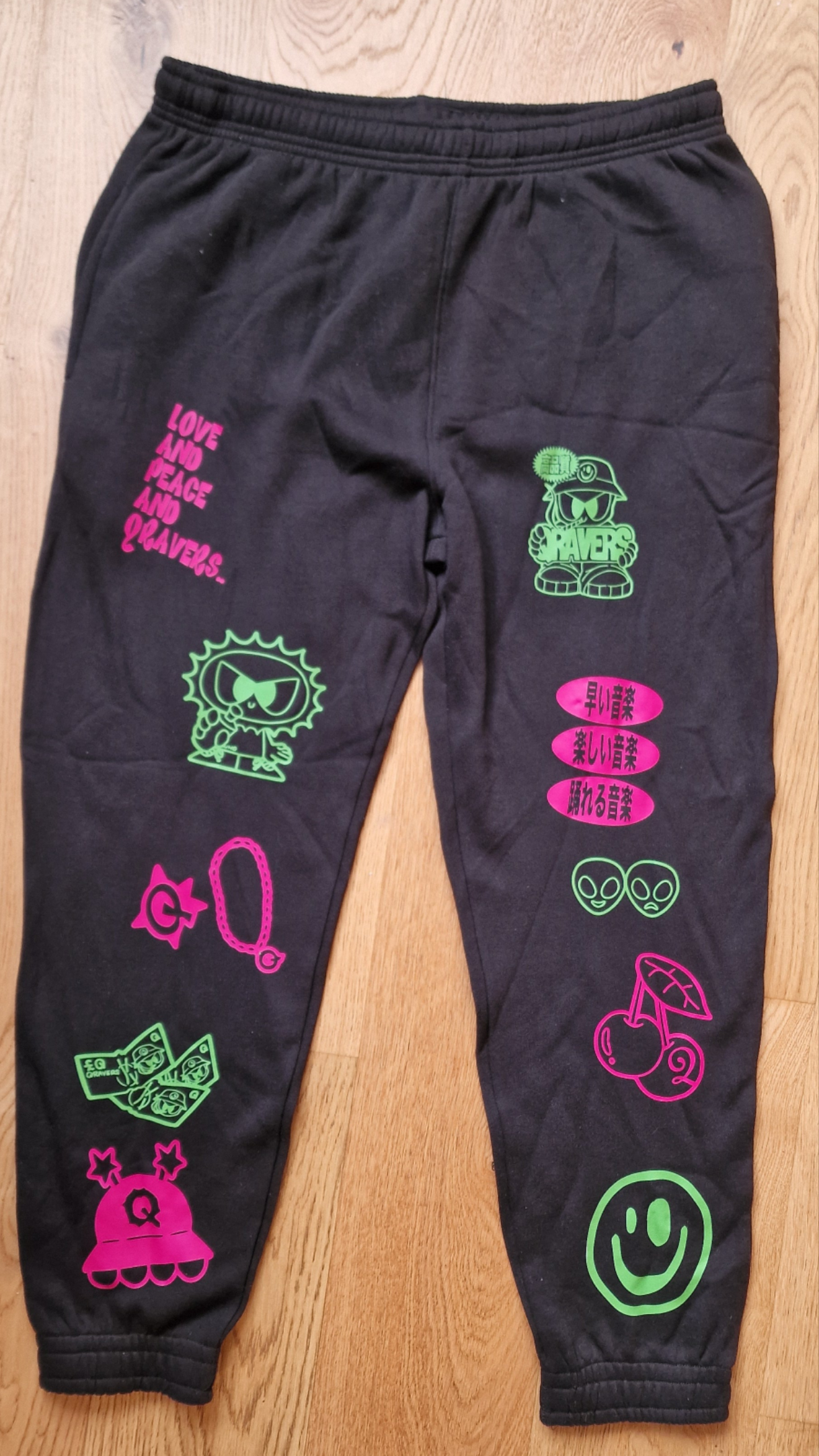 Sunchome Zine Joggers Neon Grün Lila