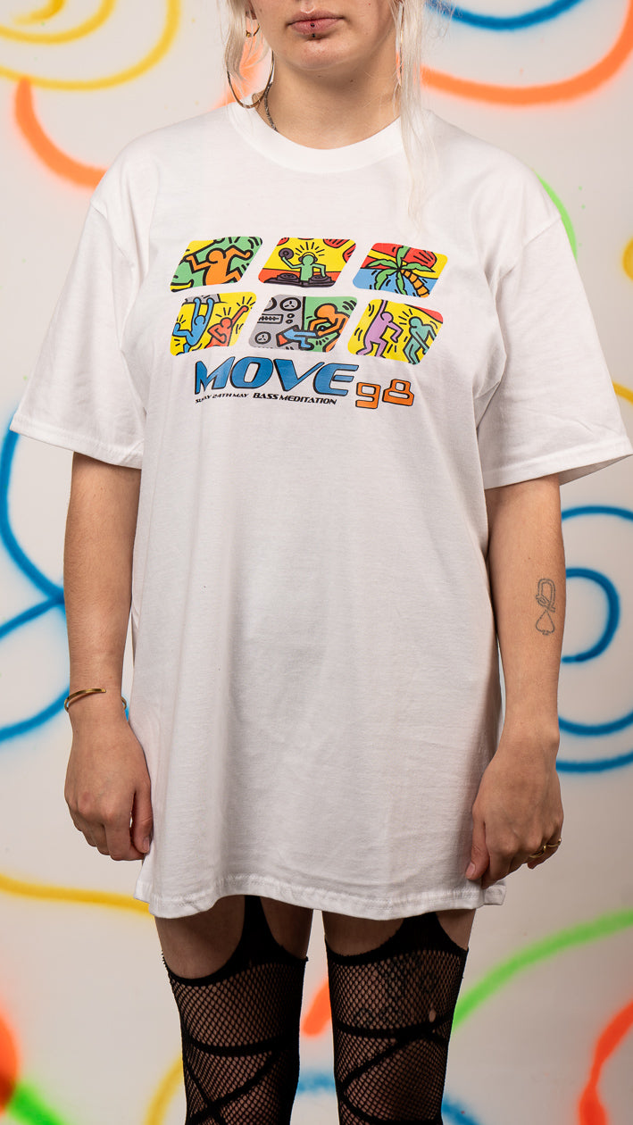 Move 98 T-shirt met korte mouwen, wit