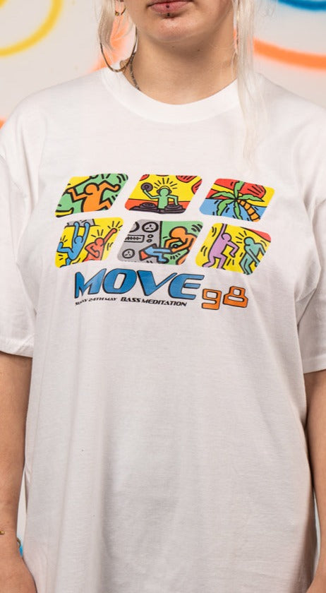 Move 98 T-shirt met korte mouwen, wit