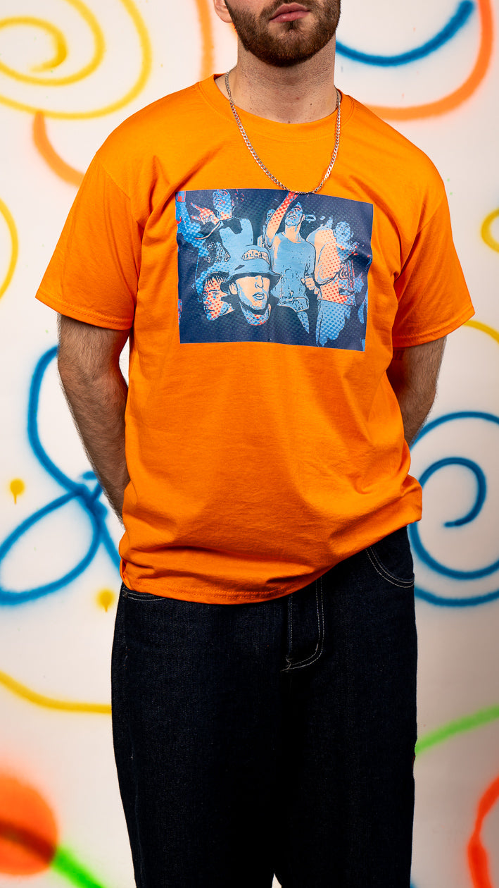 Let's Go Raving T-shirt met korte mouwen, oranje