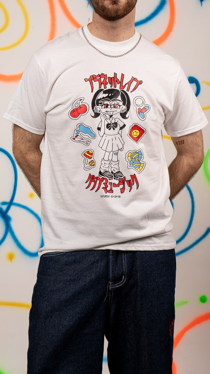 Planet Rave Japan 3 Short Sleeve Tee White