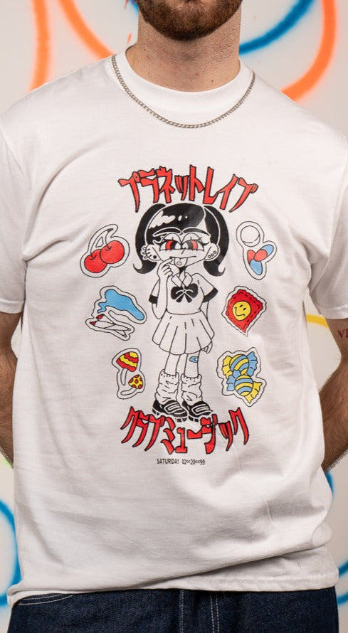 Planet Rave Japan 3 Short Sleeve Tee White