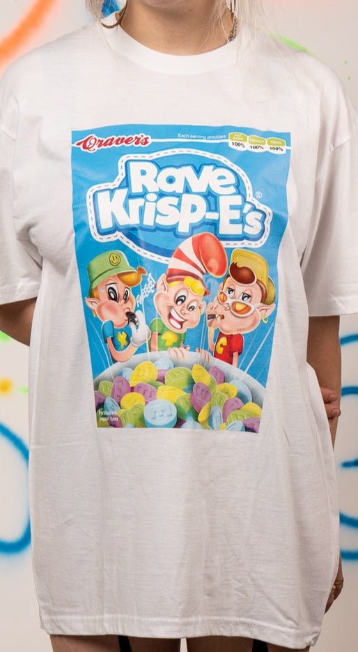Rave Krispes T-shirt met korte mouwen, wit