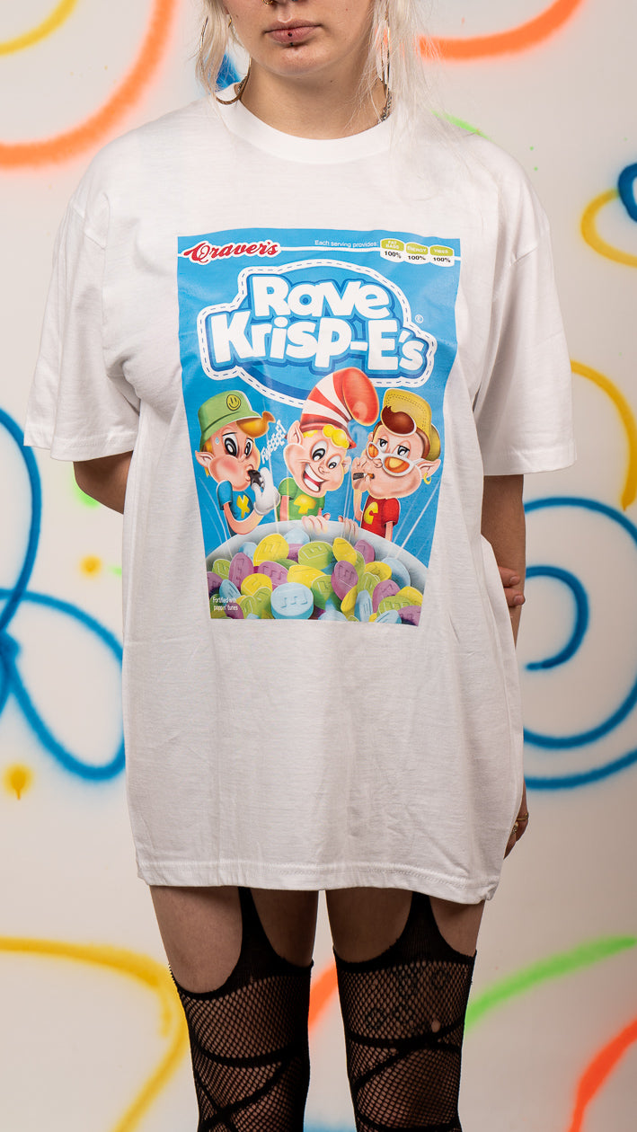 Rave Krispes T-shirt met korte mouwen, wit
