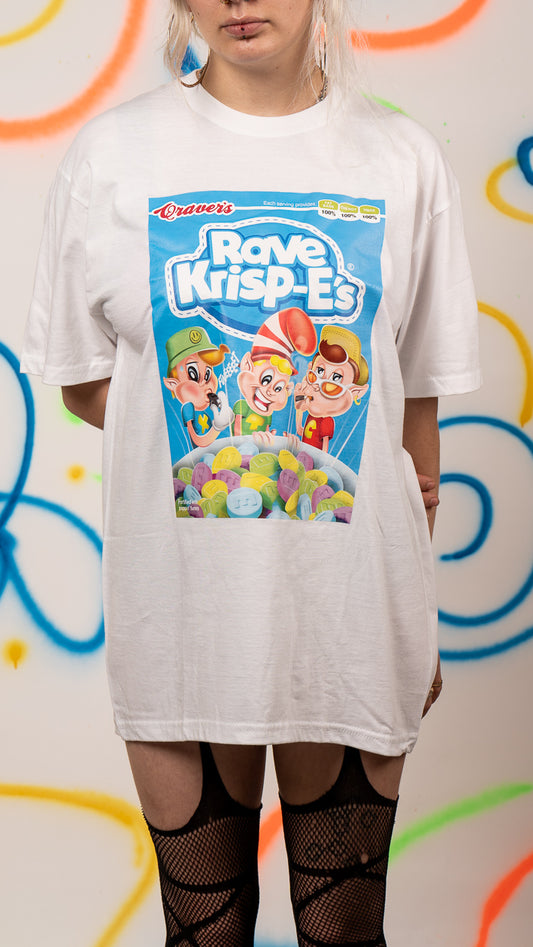 Rave Krispes T-shirt met korte mouwen, wit
