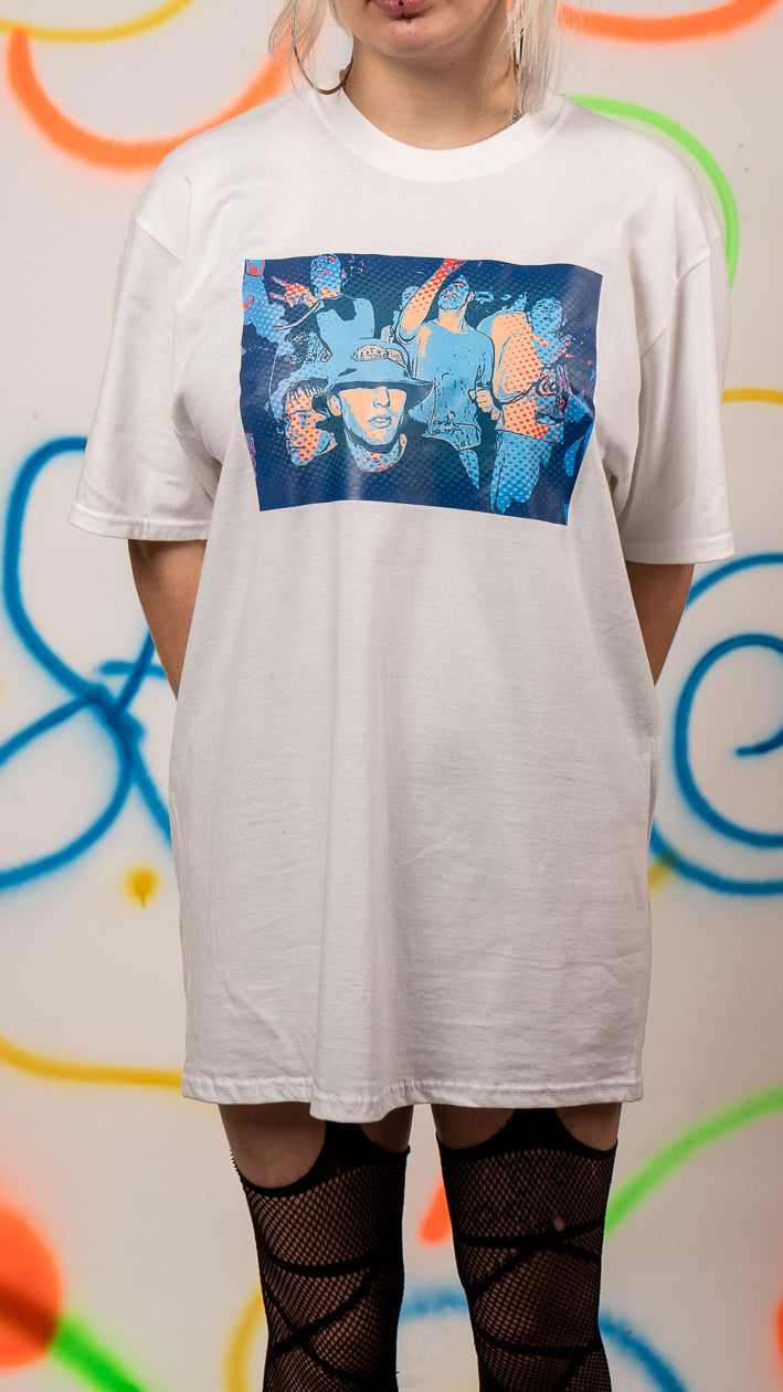 Let's Go Raving Kurzarm-T-Shirt Weiß