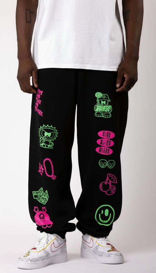 Black joggers matching original fit and style