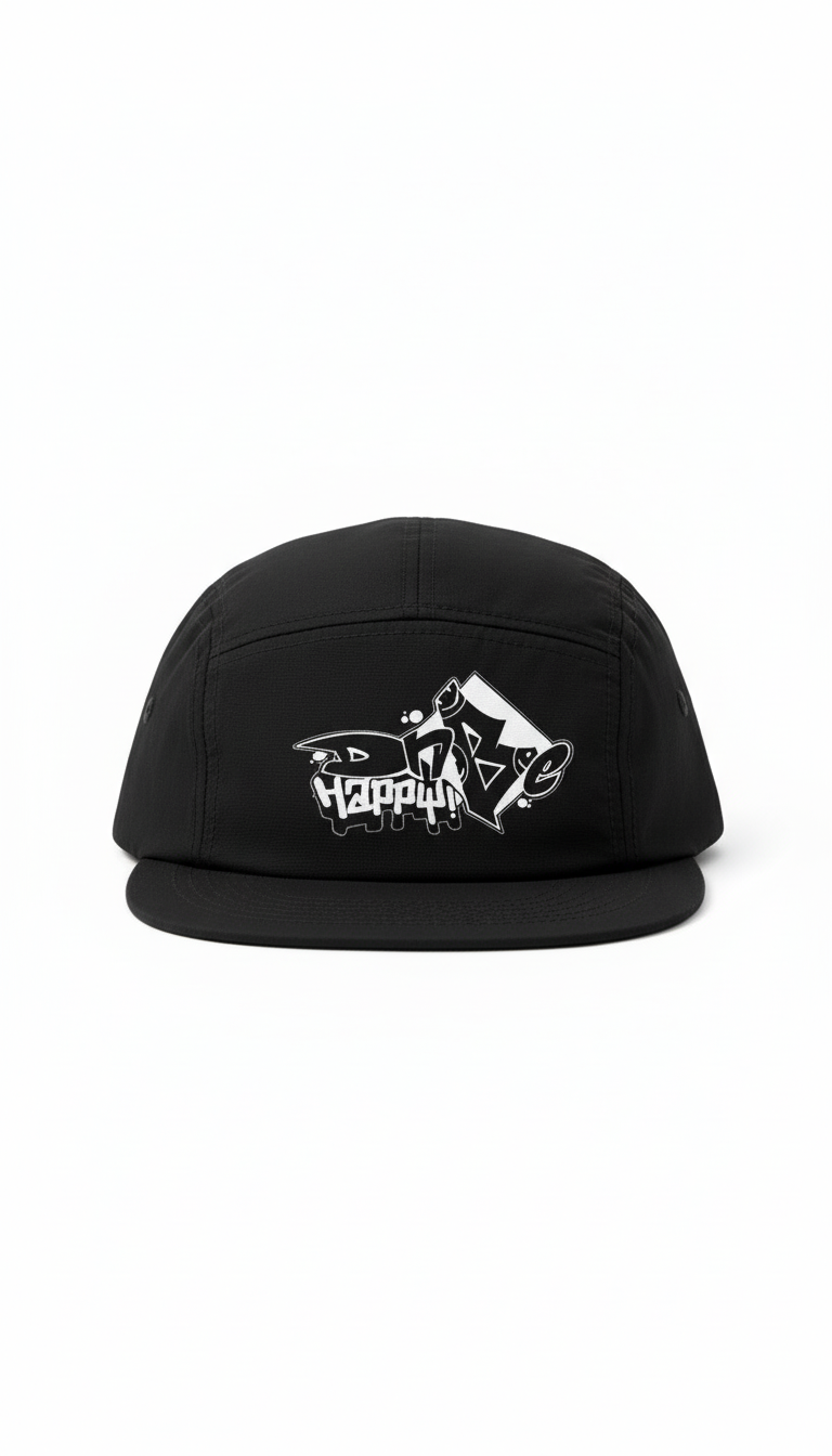 DnB Happy Graffiti 5-Panel Cap - AIMS Street Art Rave Cap  display picture 1