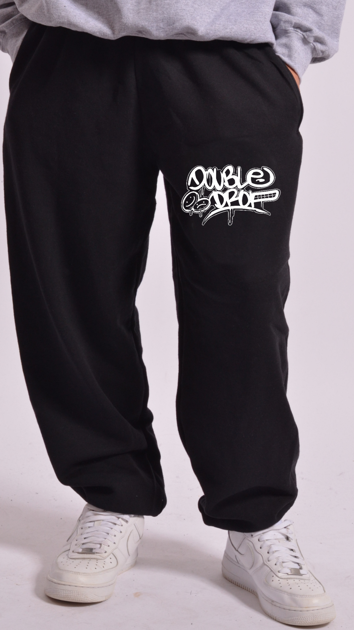 Double Drop Graff Jogginghose Schwarz