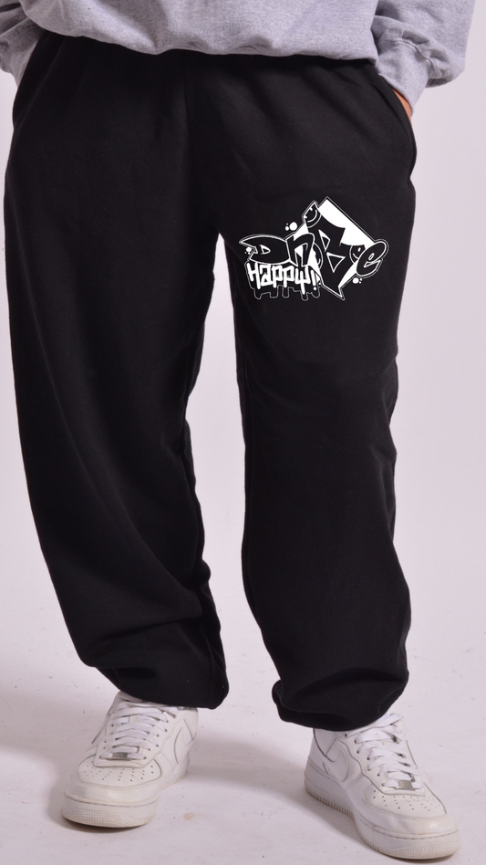 DnBe Happy Graff Joggers Black