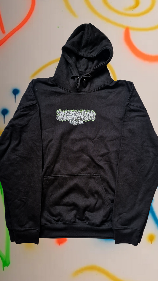 Bass Alien Front & Back Hoody Black