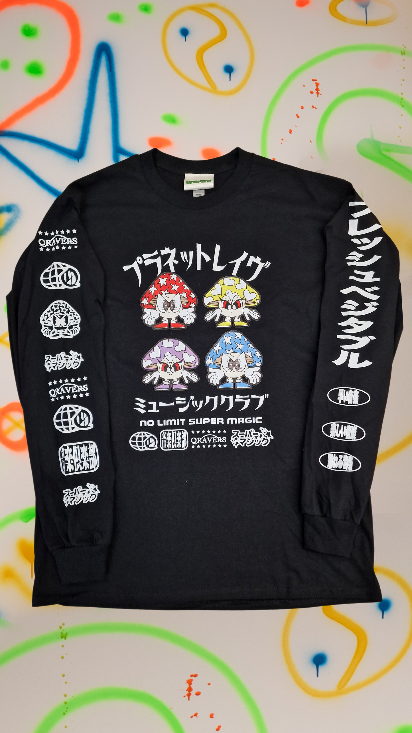 Super Magic T-shirt met lange mouwen, zwart