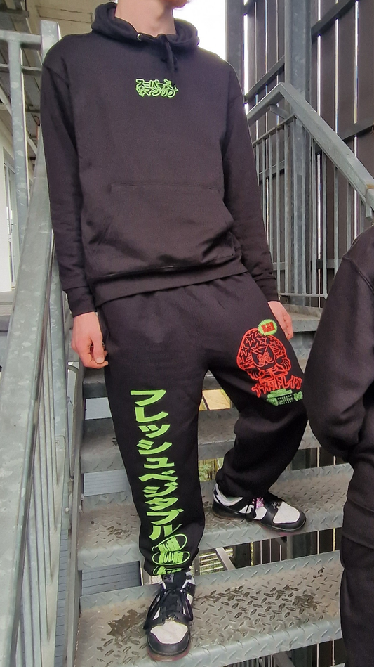 SunChome Super Magic Mushroom Joggers Black