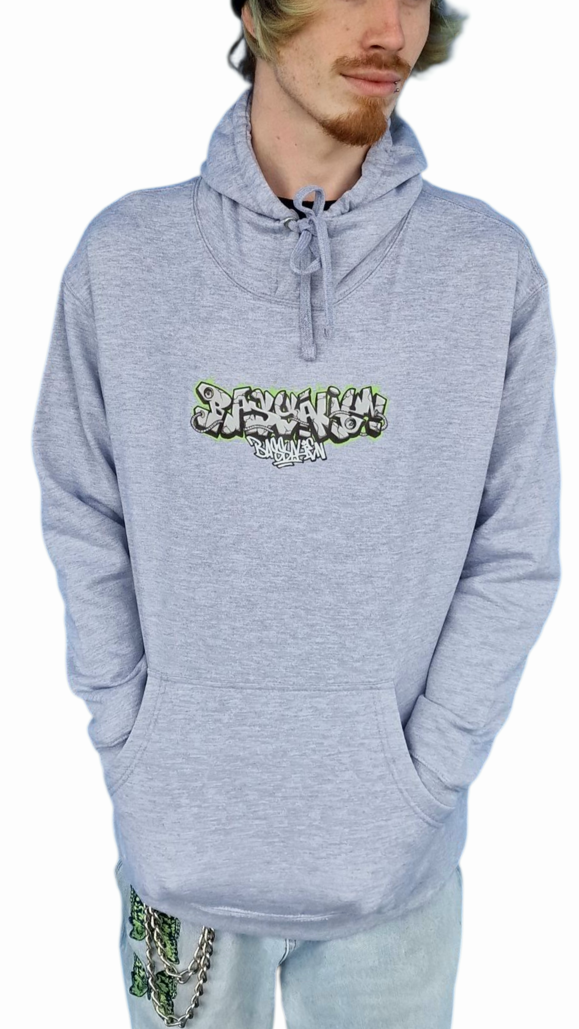 Bass Alien Voor- en Achterkant Hoody Grijs