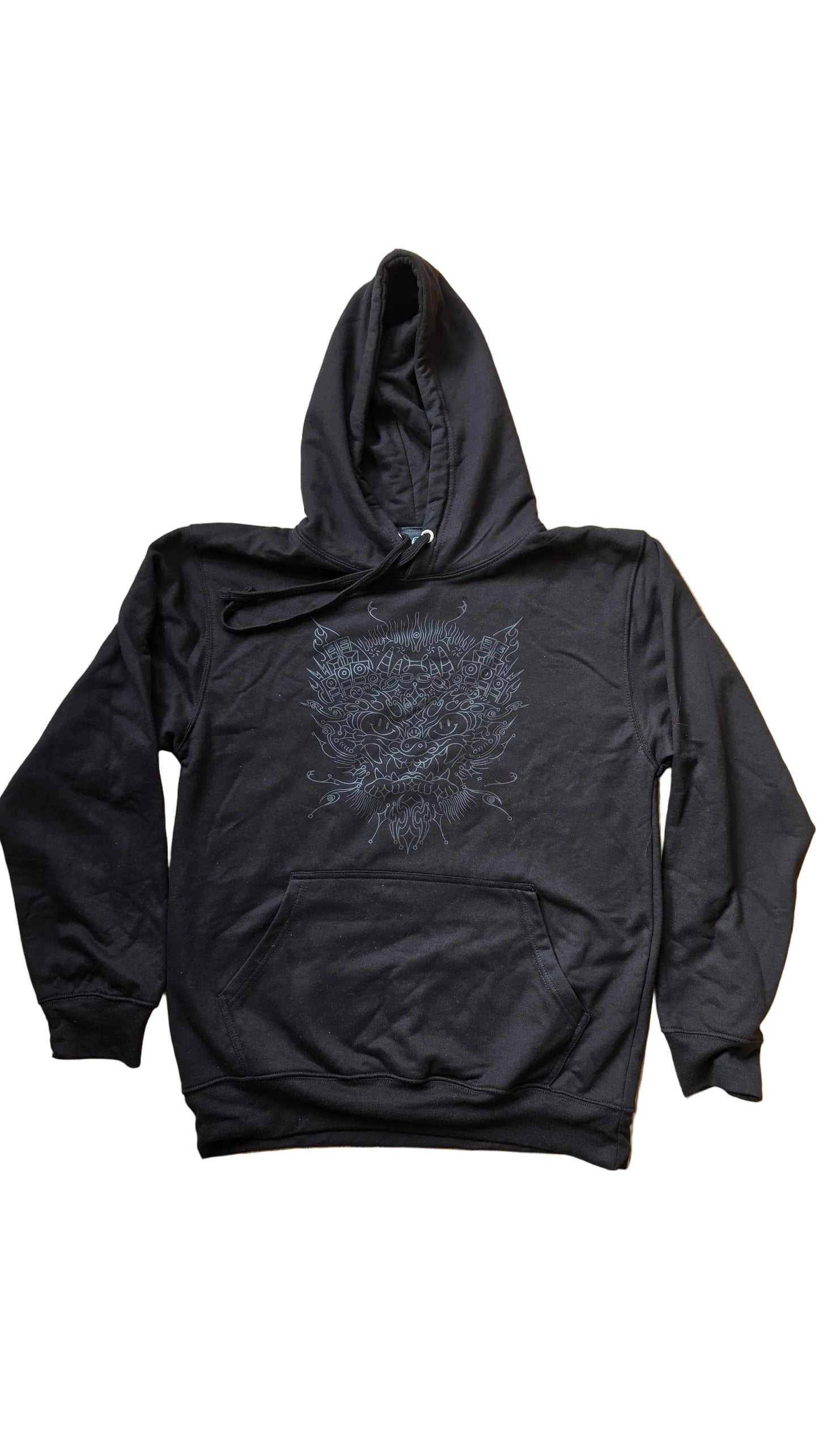 Bass Dragon 2 Print Hoody Black