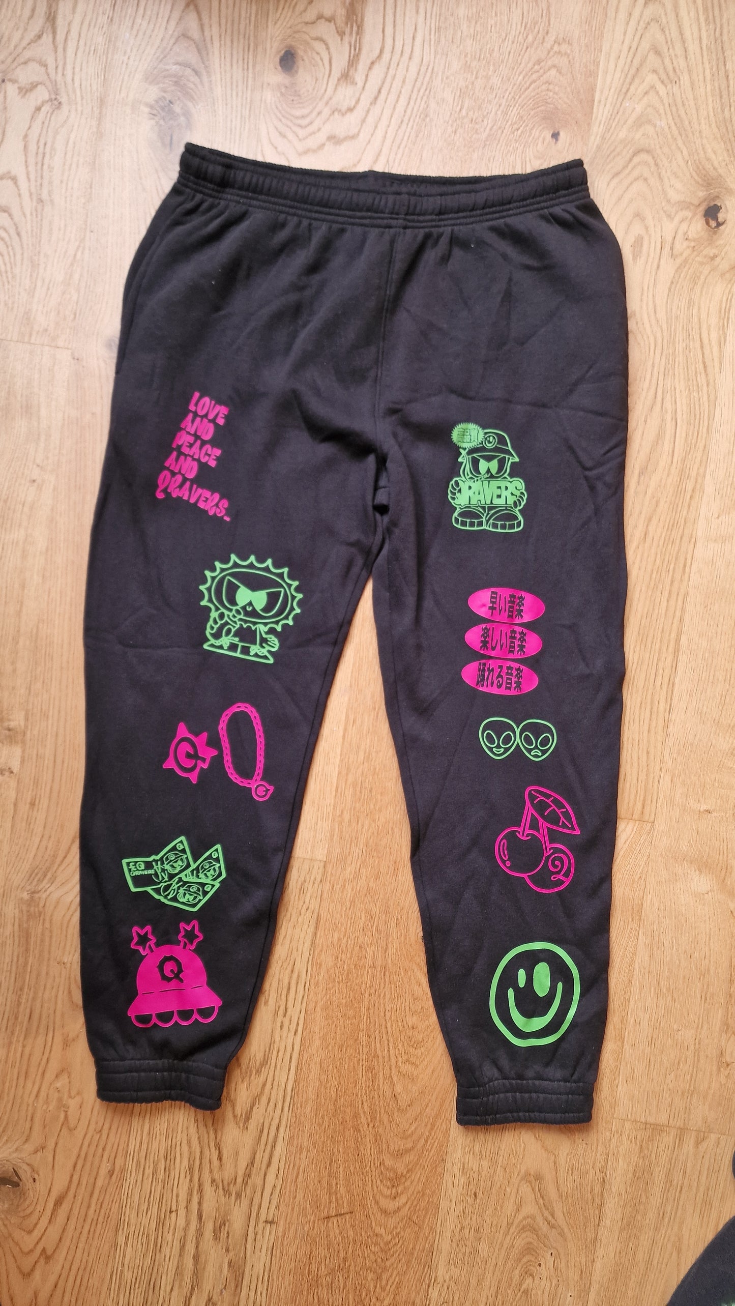 Sunchome Zine Joggers Neon Grün Lila