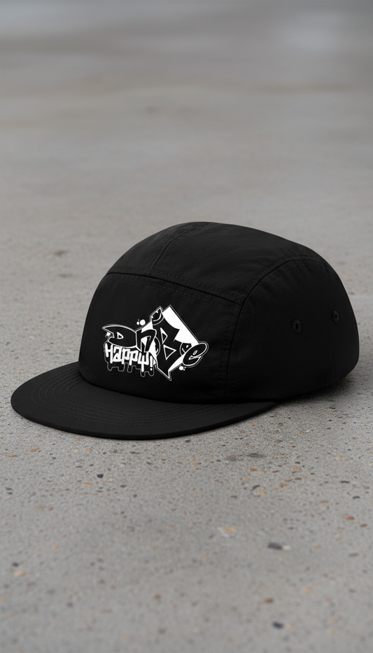 DnB Happy graffiti 5-panel cap Black