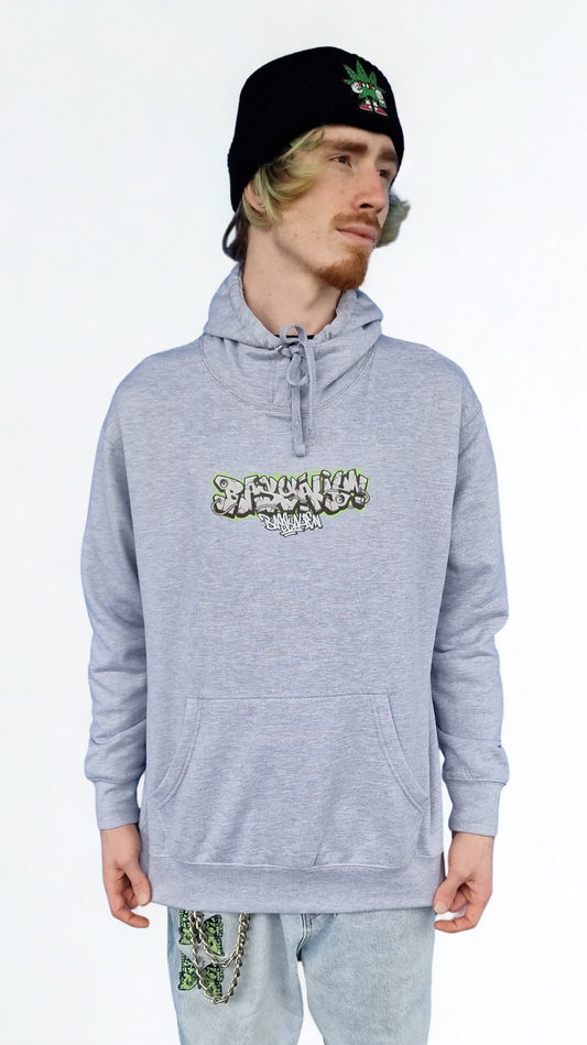 Bass Alien Voor- en Achterkant Hoody Grijs