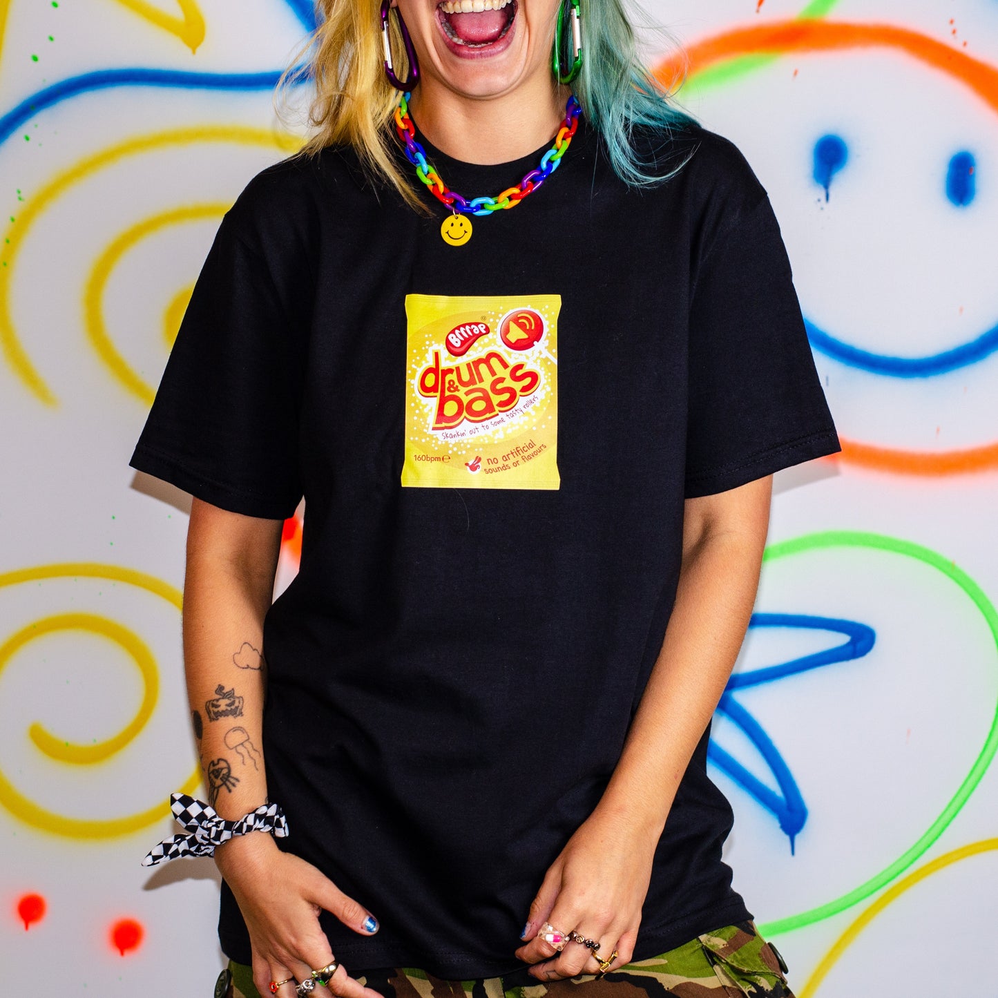 DnB Dip Dab T-shirt met korte mouwen, zwart