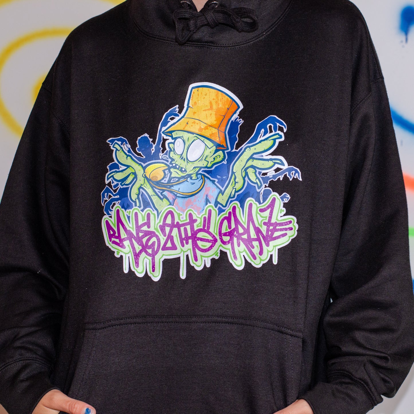 Whistle Zombie Raver Voor- en achterkant Hoody Zwart
