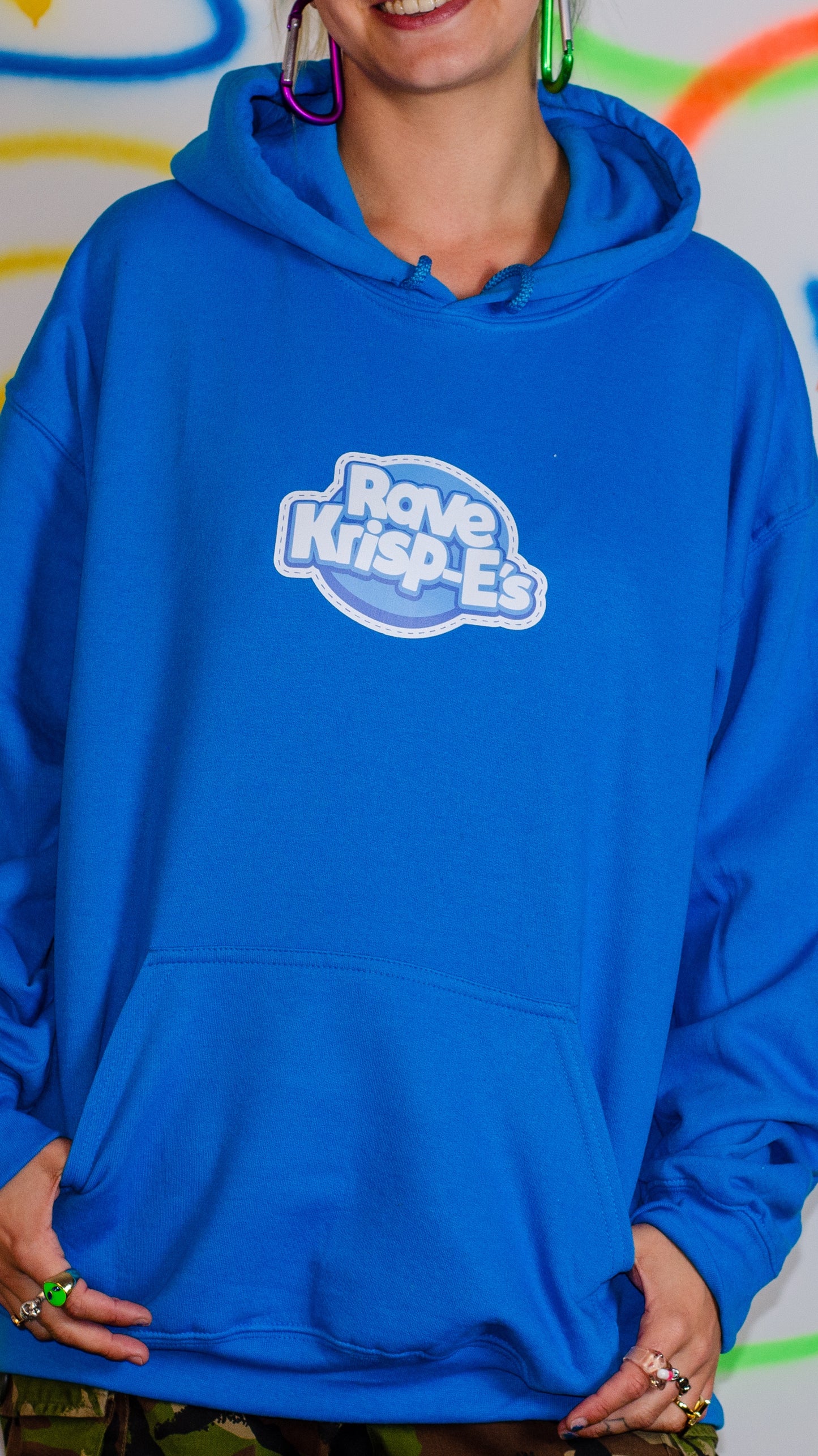 Rave Krispes Voor- en Achterkant Hoody Blauw