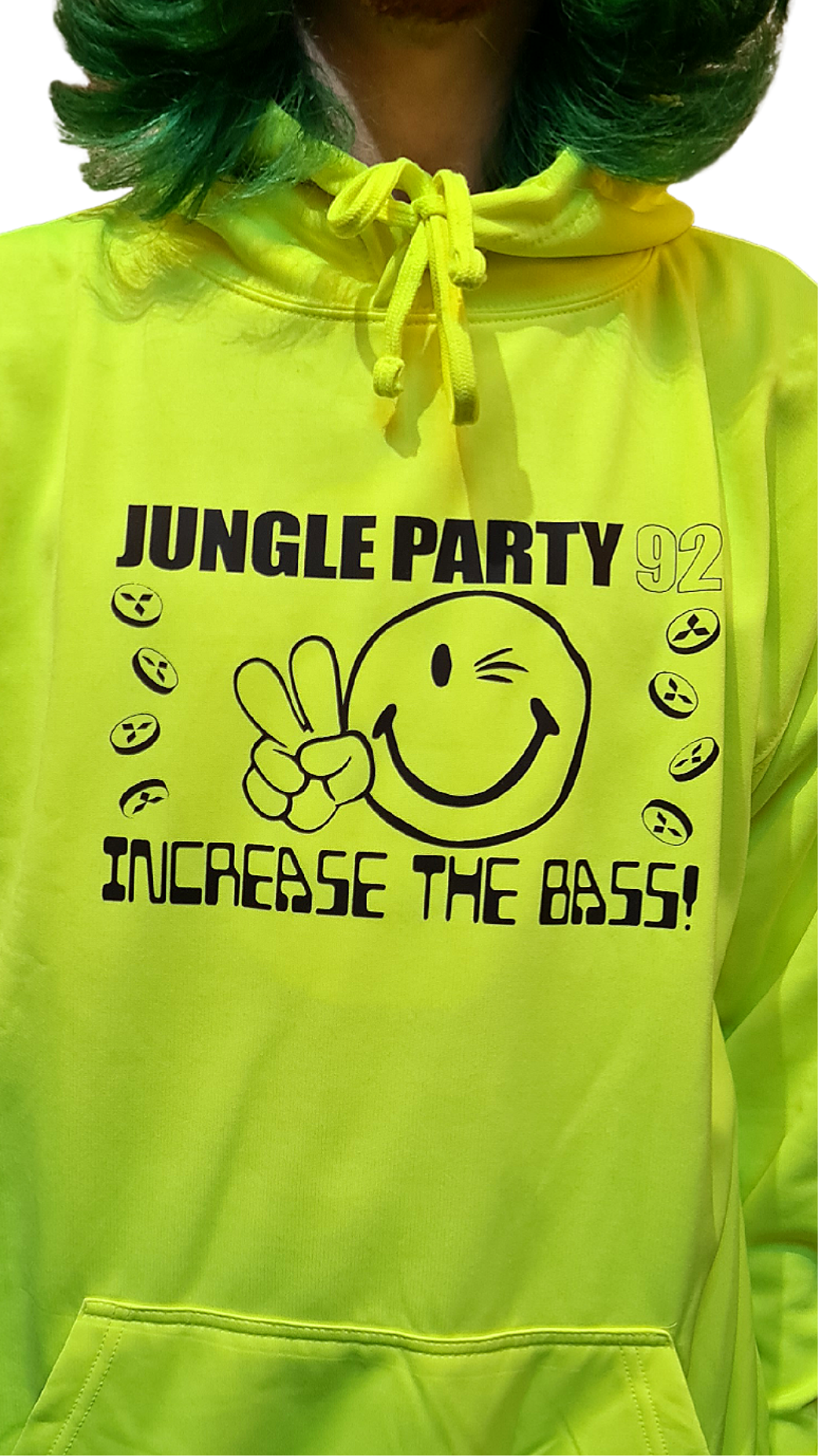 Jungle Party 92 Hoody Neon Groen