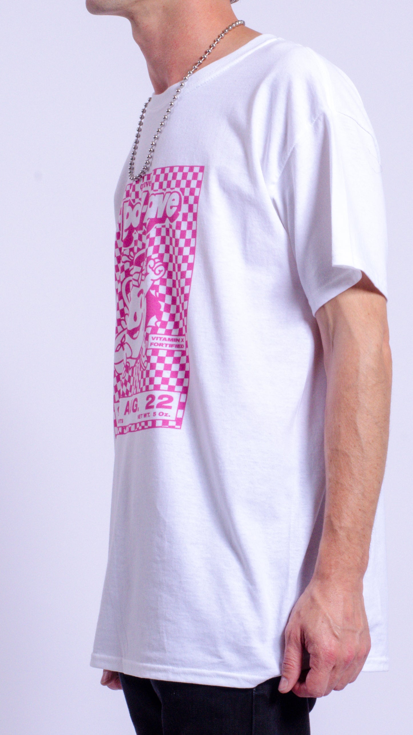 Kool-Rave Roze T-shirt met korte mouwen Wit