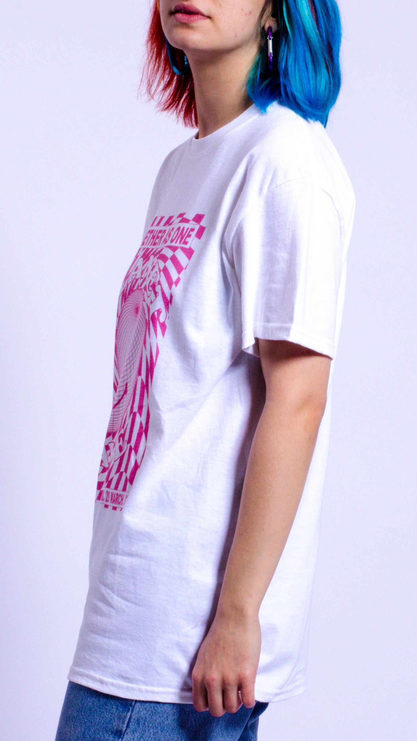 Planet Rave Rood T-shirt met korte mouwen Wit