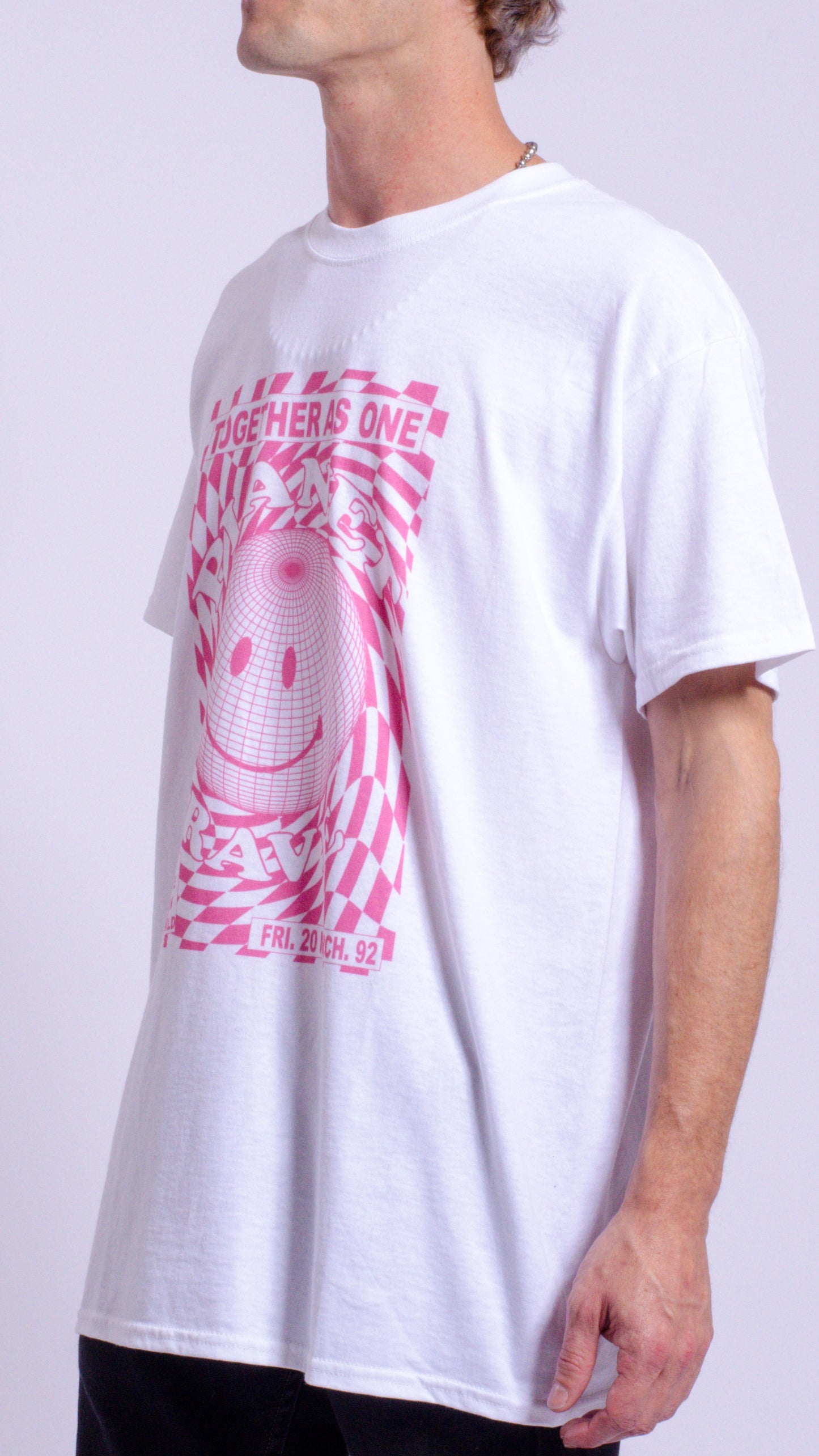 Planet Rave Rood T-shirt met korte mouwen Wit