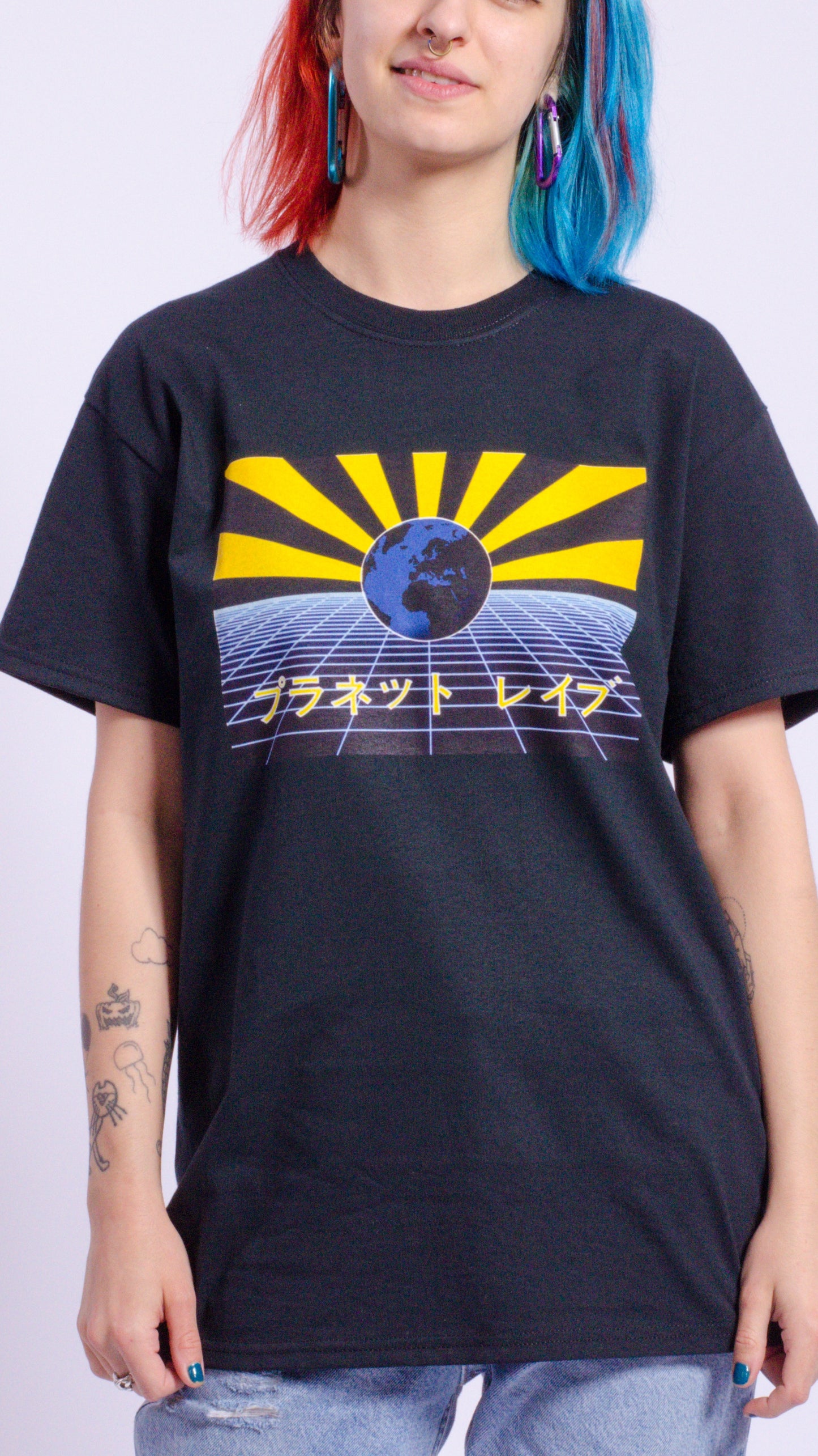 Planet Rave Japan 1 T-shirt met korte mouwen, zwart