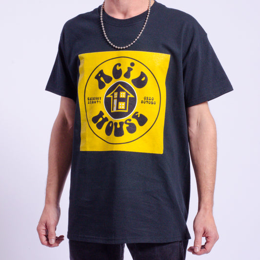 Acid House T-shirt met korte mouwen, zwart
