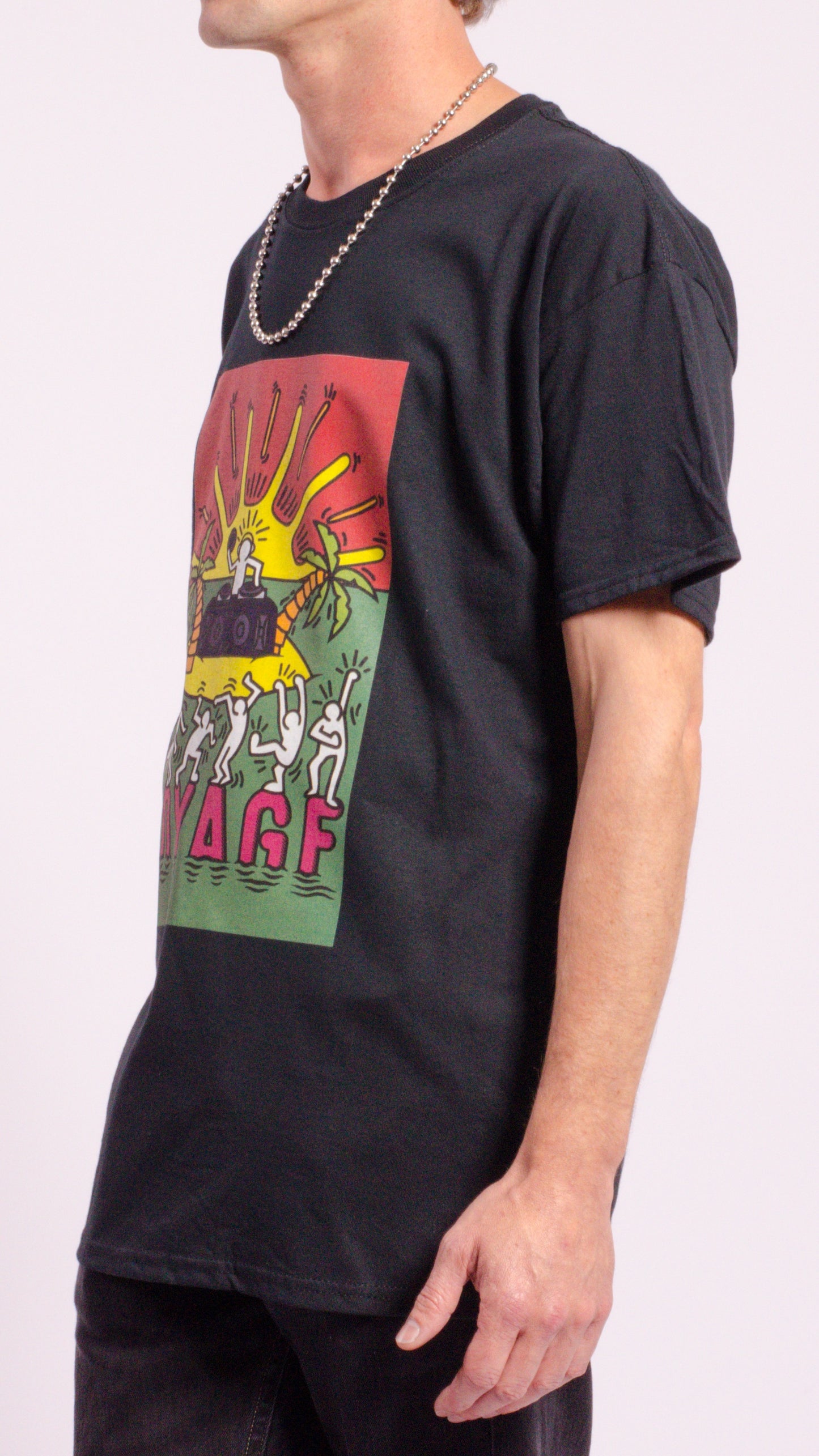 Voyage Kurzarm-T-Shirt Schwarz