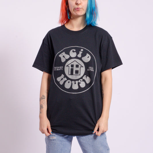 Acid House Glow In The Dark Short Sleeve Tee Black