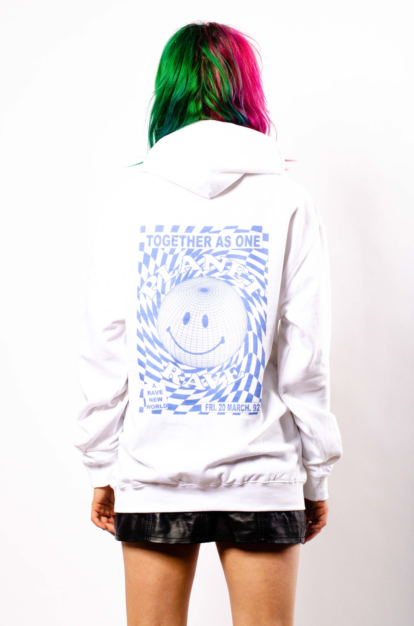 Planet Rave Hoody Wit/Blauw