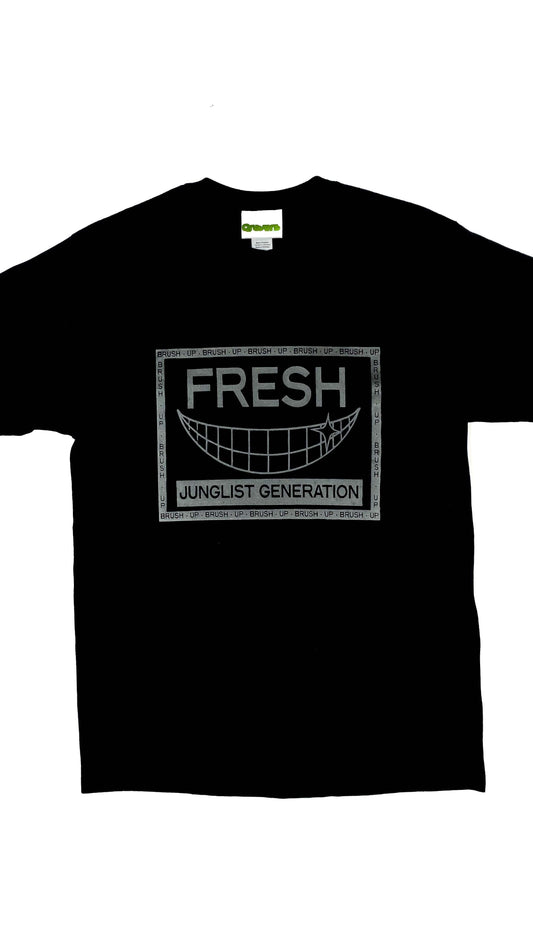 Fresh Junglist Generation Glow In The Dark T-shirt met korte mouwen, zwart