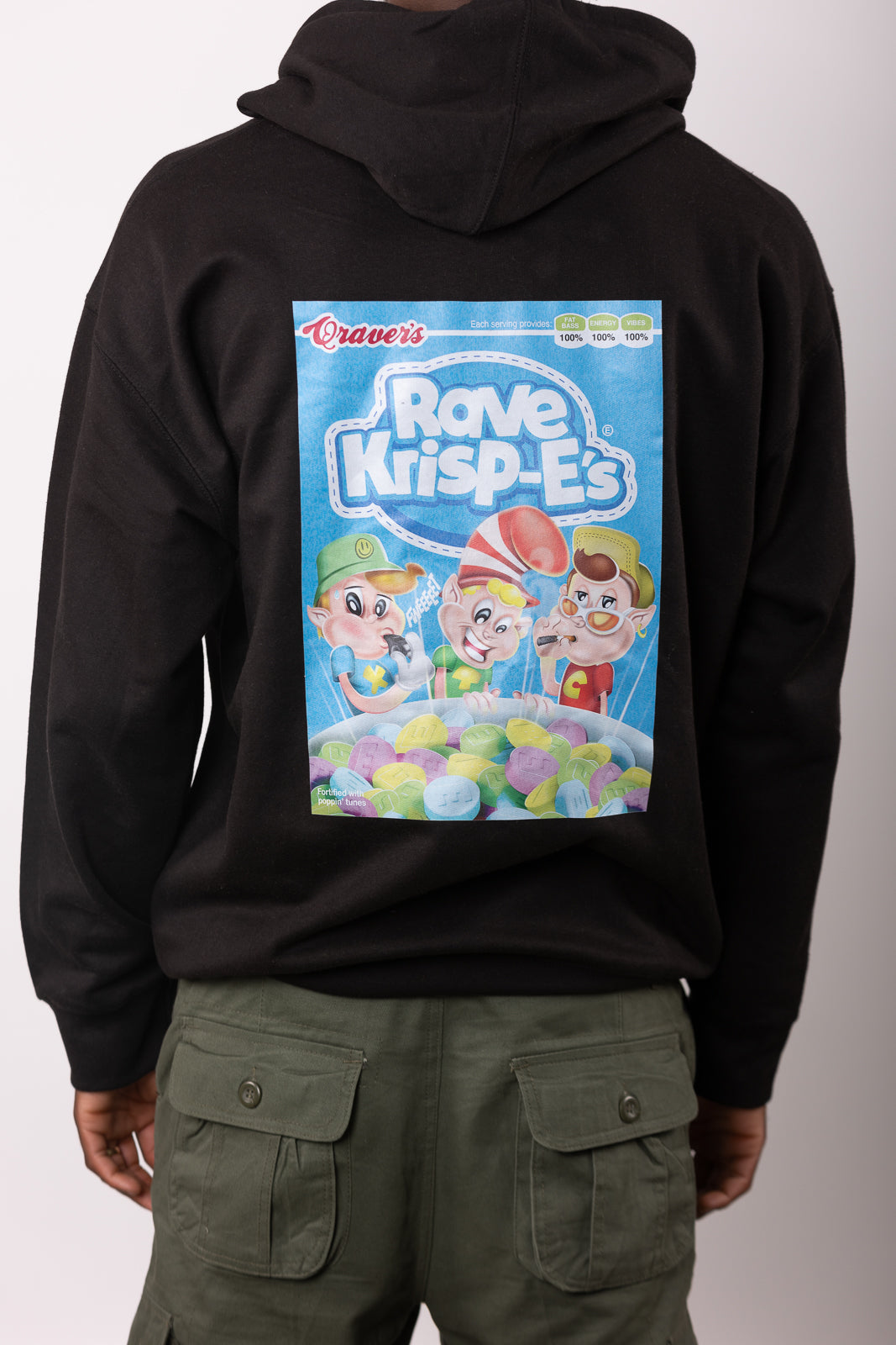 Rave Krispes Voor- en Achterkant Hoody Zwart