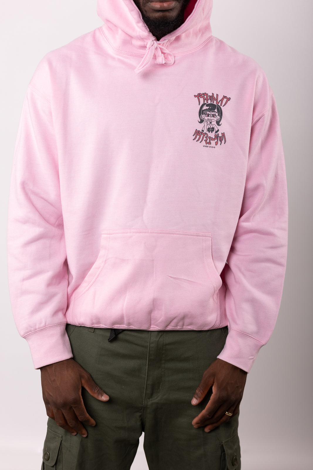 Planet Rave Japan 3 Voor- en achterkant print hoody roze