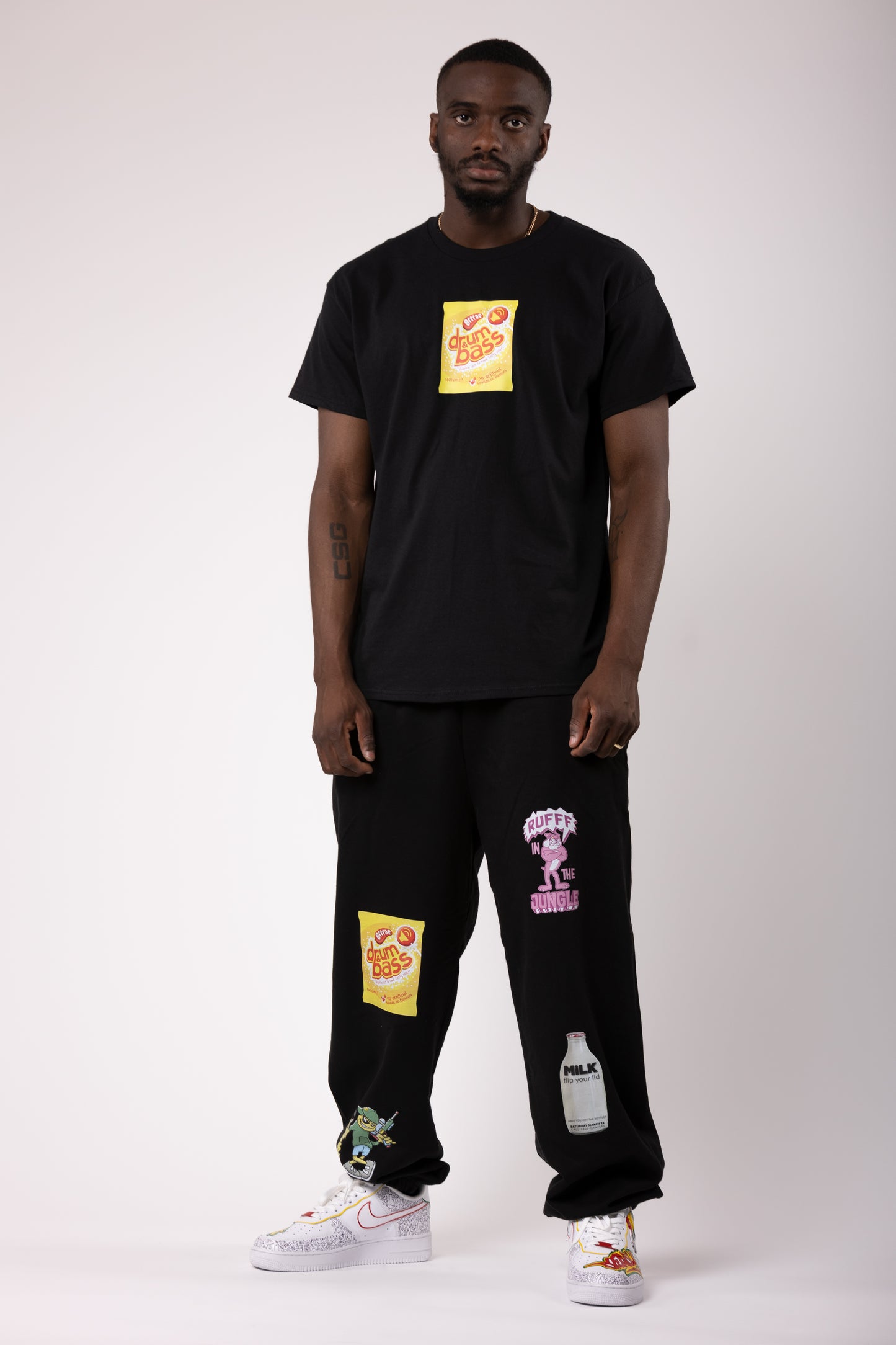 DnB Dip Dab T-shirt met korte mouwen, zwart