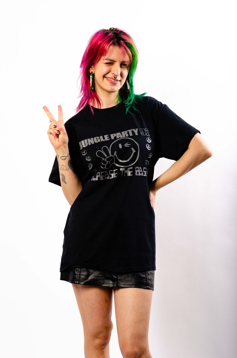 Jungle Party 92 Glow In The Dark Kurzarm-T-Shirt Schwarz