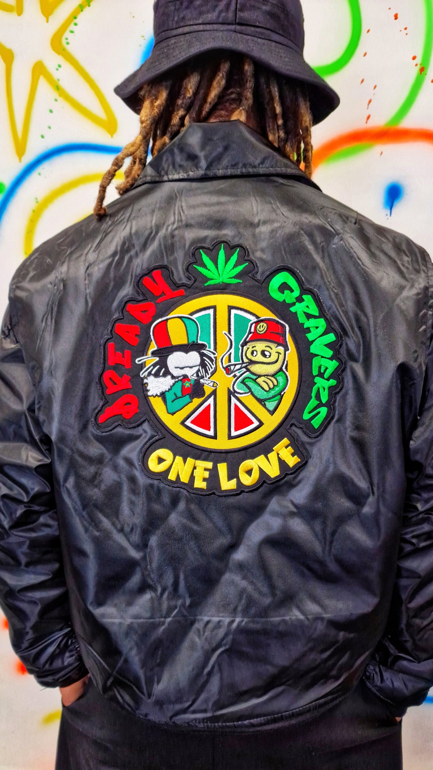 Dready One Love MA-2 Bomber Jacket Black