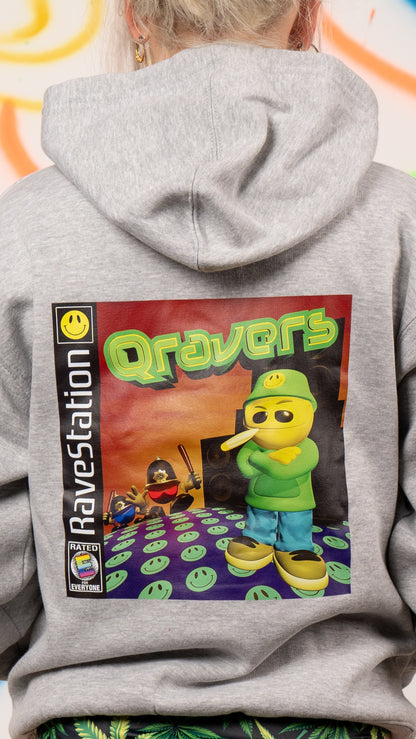 RaveStation 3D Voor- en Achterkant Hoody Grijs