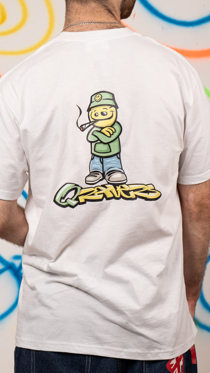 Qravers Herren Kurzarm-T-Shirt Weiß