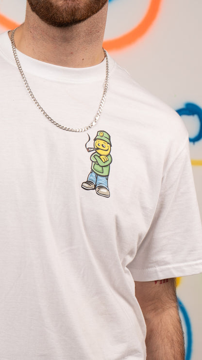 Qravers Herren Kurzarm-T-Shirt Weiß
